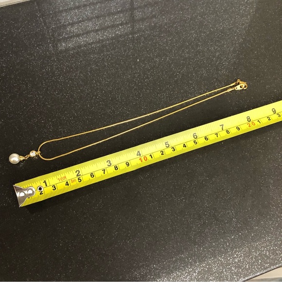 Women’s necklace and pearl / rhinestone pendant - Picture 5 of 5